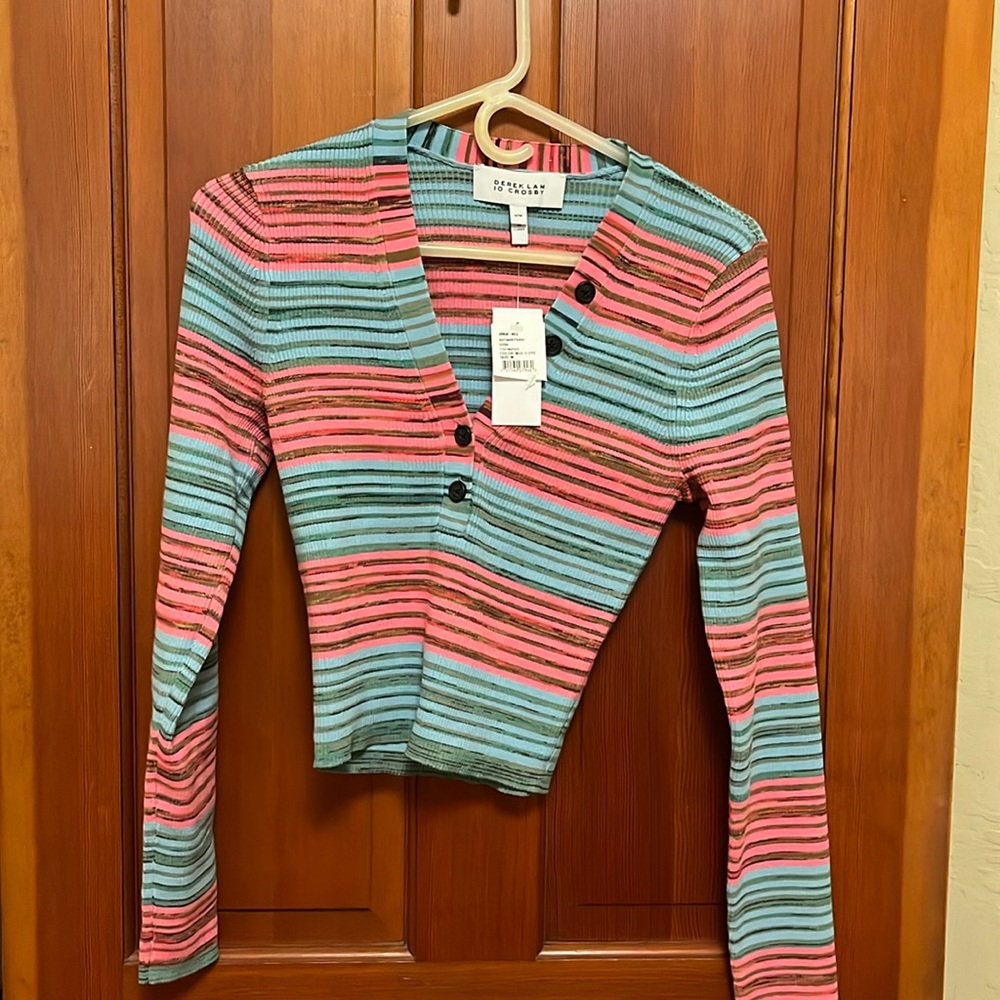 Derek Lam 10 Crosby striped designer sweater. New with tags size Medium.
